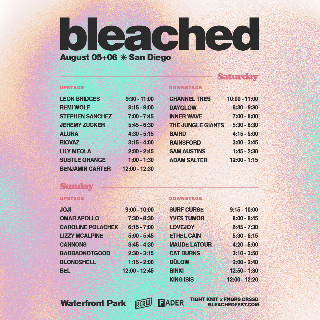 bleached fest set times 2023